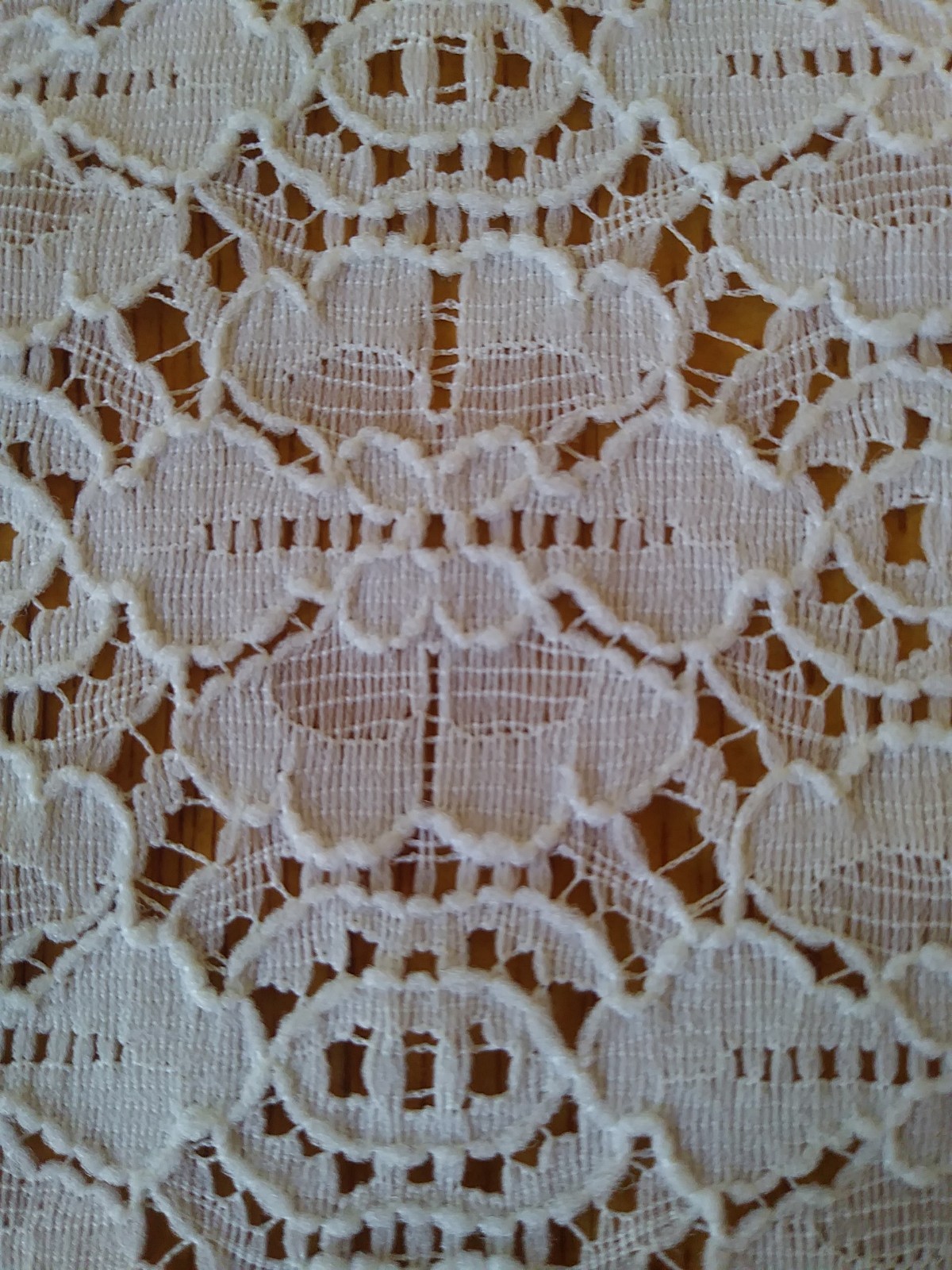 White Lace Table Runner Lot of 2 Floral Scalloped Edges Vintage Boho Victorian