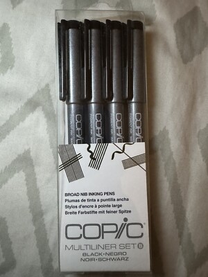 Copic MultiLiner Set B ( 0.5,0.8,BS,BM) Black