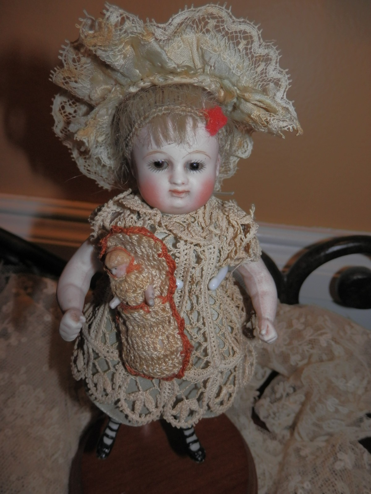 Adorable Early  Pouty Face All Bisque 5 1/4