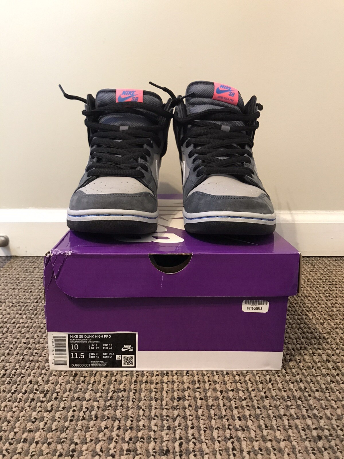 Nike SB Dunk High Pro ''Medium Gray'' 2021 Size 10M VNDS: купить с  доставкой из США, цена 29 176 руб - (225093797540)