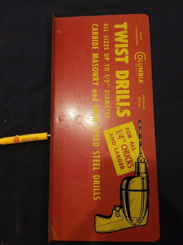 Store Sign Columbia Twist Drills Vintage advertising display
