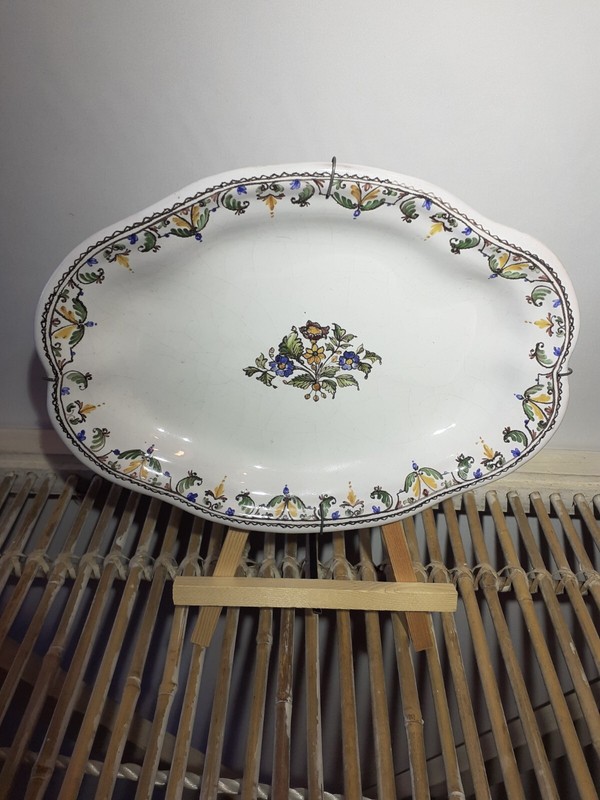  Plat Ovale DéCoratif Moustiers .