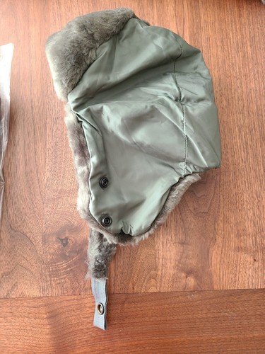 USAF Helmet Flyers Winter Hat B-9B Green PROPPER Aviator Pilot MEDIUM