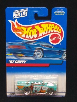 2000 Hot Wheels Mainline '57 Chevy Bel Air Turquoise #105 5-DOT