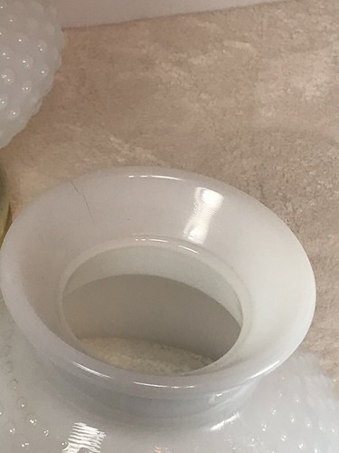 Vintage VTG Fenton White Milk Hobnail Glass Student  Portable Lamp Underwriters