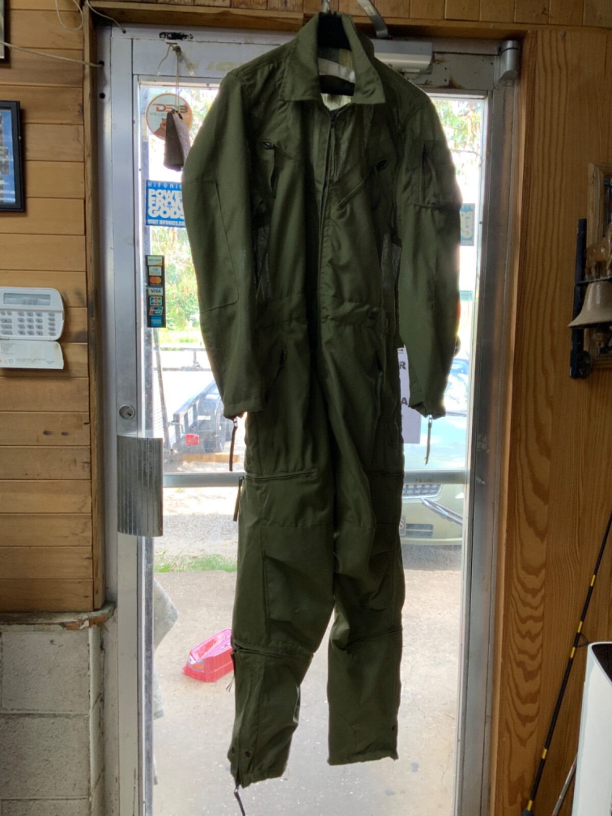 Olive Green Combat Vehicle Crewman's Coveralls / Size Small
