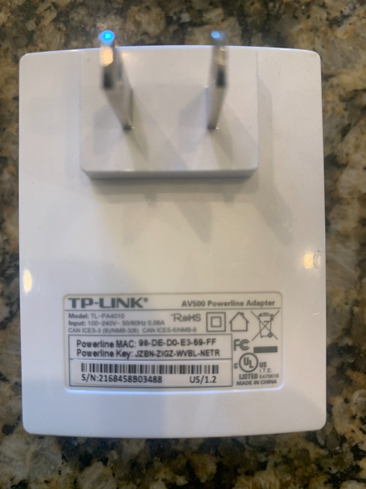 TP-Link Powerline Ethernet Adapter TL-PA4010