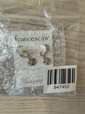 NWT Francesca s Gold Tone Yin & Yang Earrings