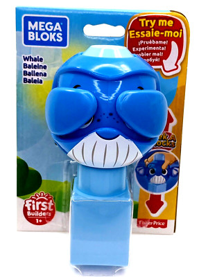 NOC Mega Bloks Peek A Blocks Blue Whale First Builders Age 1+ Fisher Price 2019