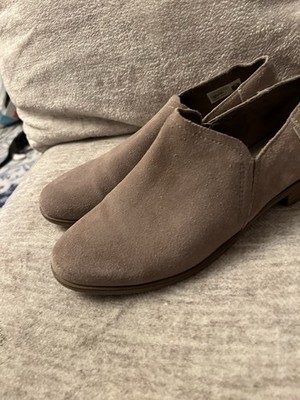 Toms Shaye low ankle bootie in Beige Tan suede size 9 western