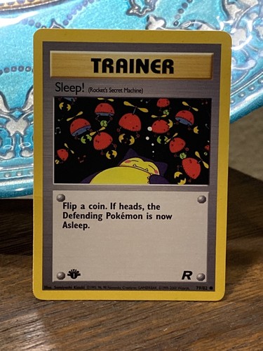 ポケモンカード　TEAM Rocket 1st Edition 英語版 Pokemon Misprint Error 1st edition.Trainer Sleep! Team