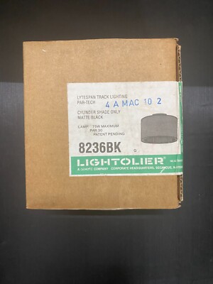 LIGHTOLIER 8236BK LYTESPAN TRACK LIGHTING PAR-TECH CYLINDER 30 SHADE  A002