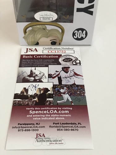 Funko Pop Games Overwatch Mercy Signed Autographed Lucie Pohl JSA COA