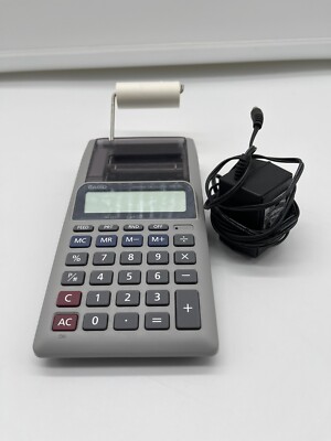 Genuine Casio (HR-8L) F-5/4-Cut Printing Calculator w/ Power Supply Included 