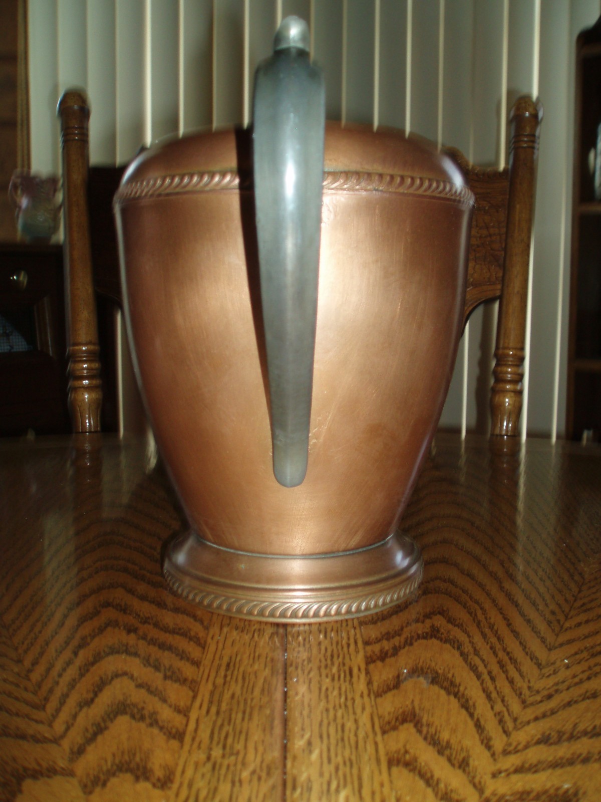VINTAGE #7507 COPPER & SILVER HANDLE/SPOUT PITCHER - F. B. Rogers And Sons Co.
