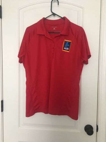 Sport-Tek ALDI Grocery Women's Short Sleeve Polo Shirt XL Red