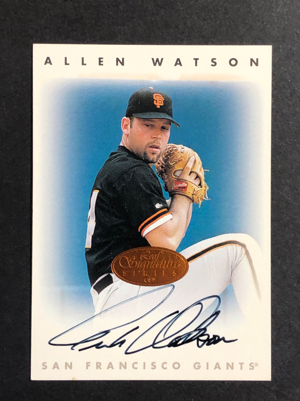 Allen Watson Giants Signed 1996 Leaf Signature Series