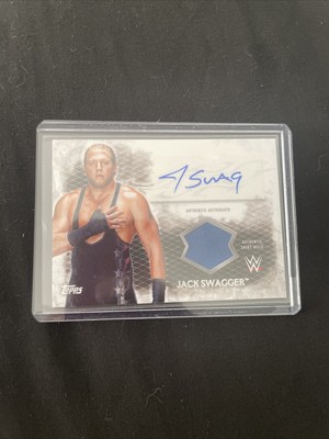 2015 Topps WWE Undisputed Attitude Relics Jack Swagger #UAR-JS Auto