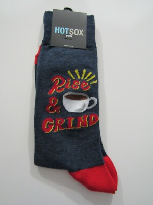Mens Hot Sox Crew Socks Size 10-13 Shoe 6-12 Nwt