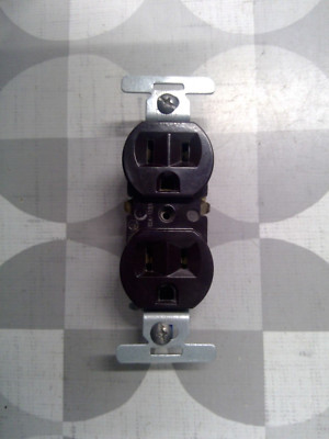 Eagle 270B-BU 15A 125V 2P 3W Duplex Receptacle, Brown **Free Shipping**