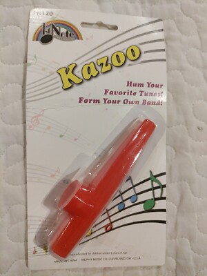 Trophy 1st Note Plastic Kazoos, Red Plastic Fun for All Ages Hum and Make Music!