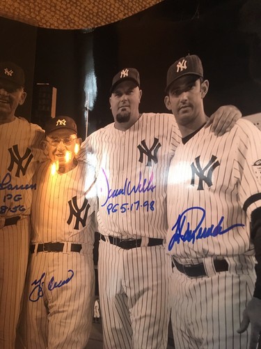 New York Yankees Signed Auto INSCRIBED Perfect Game Battery Mates (6) Steiner