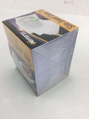 New 25 Pack Memorex Slim Pocket CD-R Cases 8cm Clear Storage New in Package