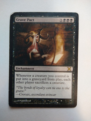 Grave Pact NM 10E Tenth Edition MTG FREE SHIPPING HP actual pictures