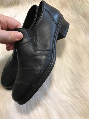 RIEKER Anti-Stress Dana Black Leather Slip On Loafer Women's Size 7