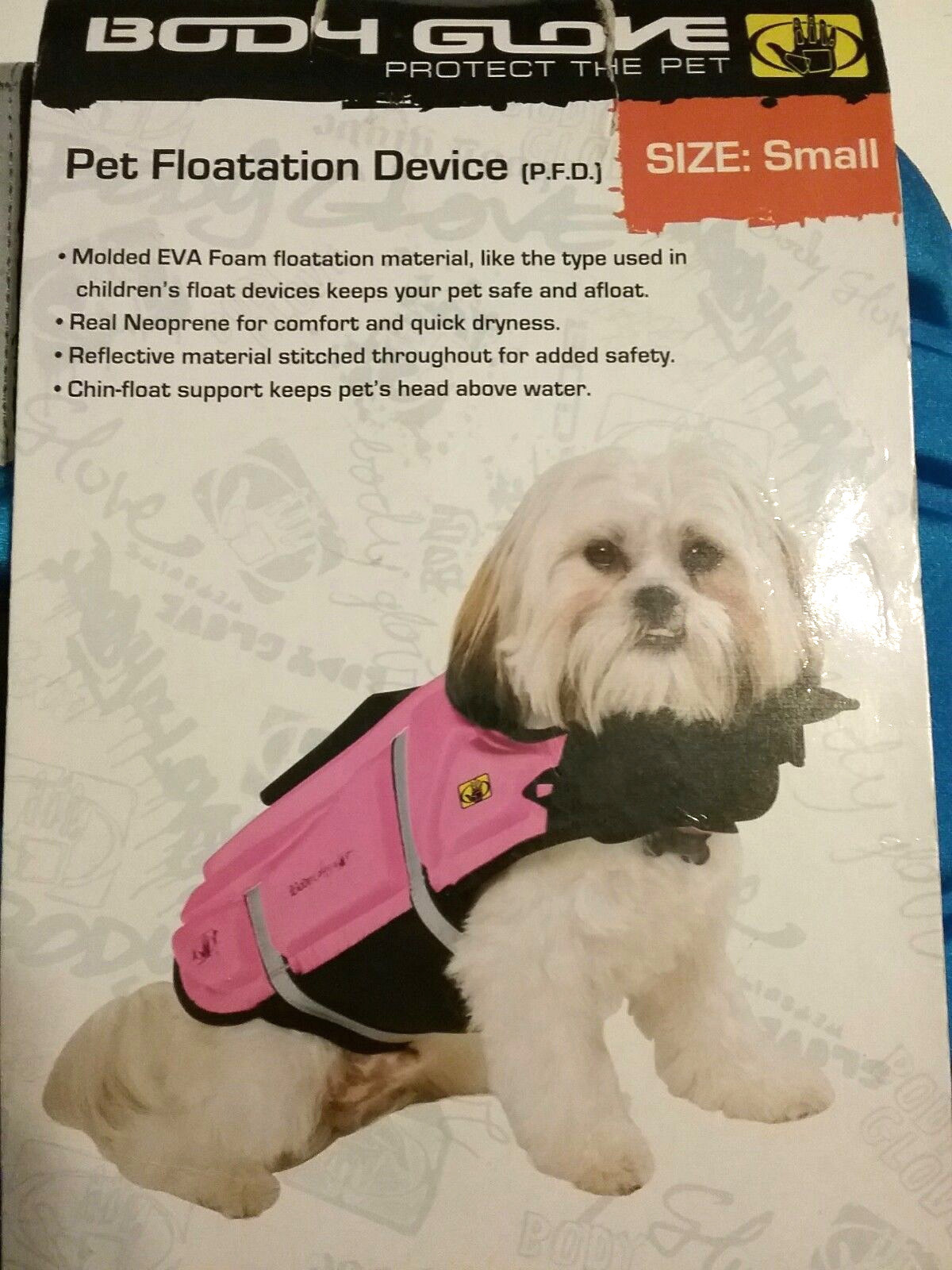 Body Glove Pet Dog Neoprene Life Vest Blue Flotation Device Sz S Small  PFD NWT