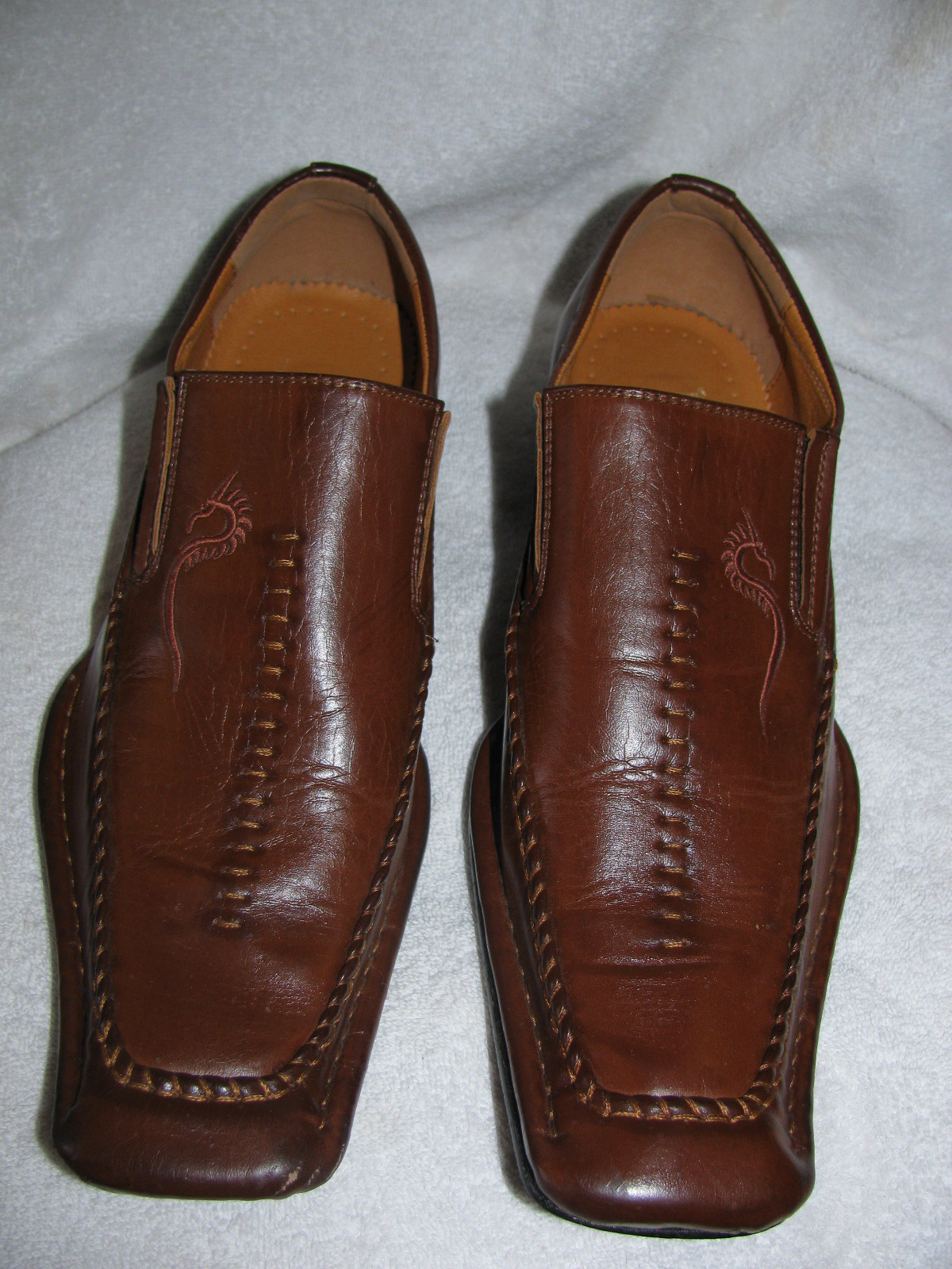 GBX Air Balance Brown Men's 9.5 Leather Slip On Dress Shoes Vintage?  NICE!!!