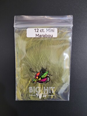 MINI MARABOU FEATHERS - SELECT - Fly Tying Feathers - 15 Colors - 12 pc. - NEW!
