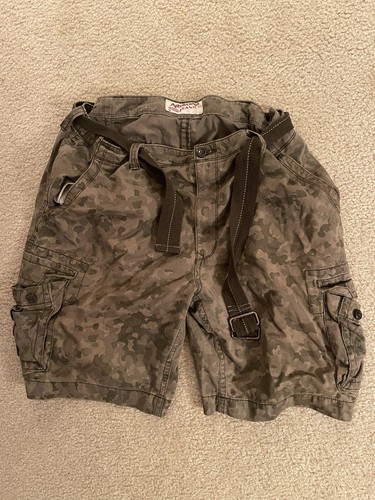 【BAON】[unisex] Steel Camo Cargo Banding Bermuda Pants BACKBONE Mens Casual Street Cargo Shorts Army Military BDU