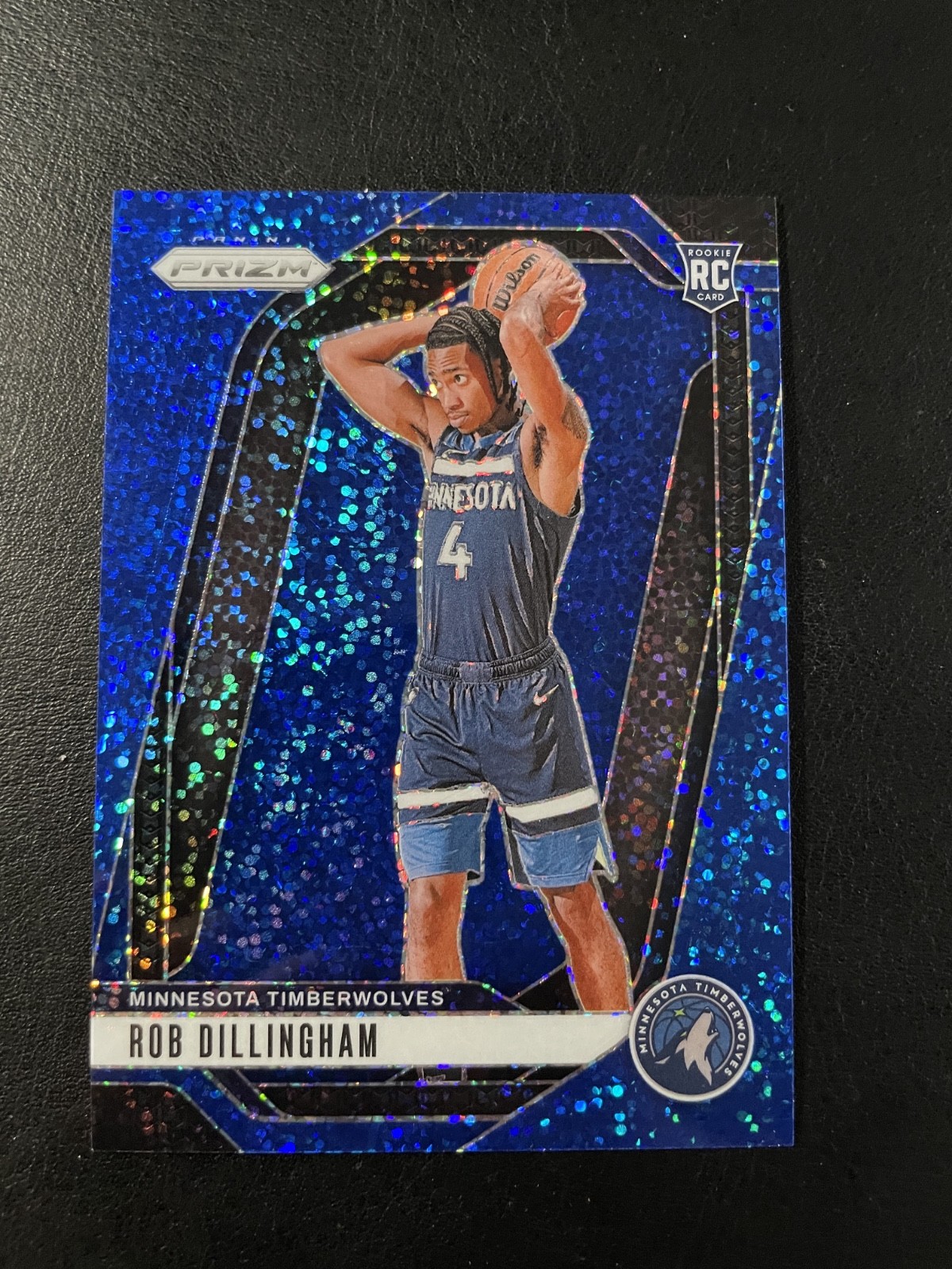 2024 Panini Prizm Blue Sparkle #250 Rob Dillingham 59/144 RC Rookie