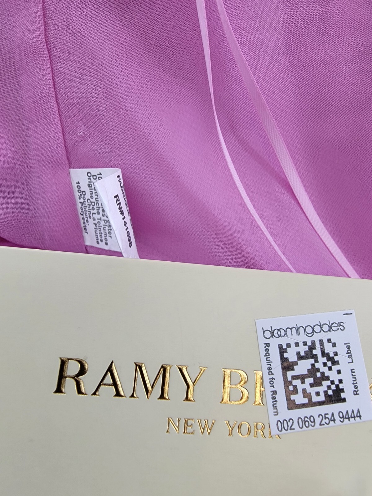 Ramy Brook Faux Feather Trim Halter Top Women's S Pink Rose Tie Hook & Eye Back - Picture 14 of 15