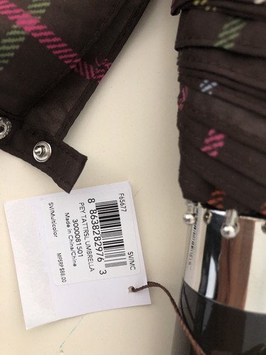 NWT COACH UMBRELLA TATTERSALL PEYTON FULL SIZE COMPACT BAG F65677 MFSRP RARE $88