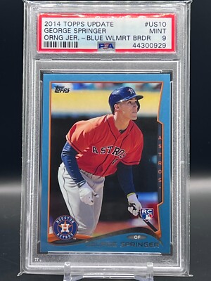 George Springer 2014 Topps Update Walmart Blue Border Rookie #US10 PSA 9 RC