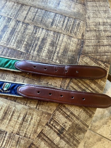 2 Pine Valley Golf Club YRI Belts Size 38 Green And Navy