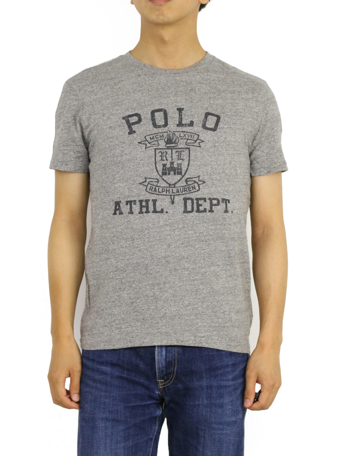 

Футболка Polo Ralph Lauren Crew с короткими рукавами и спортивным отделом, Grey