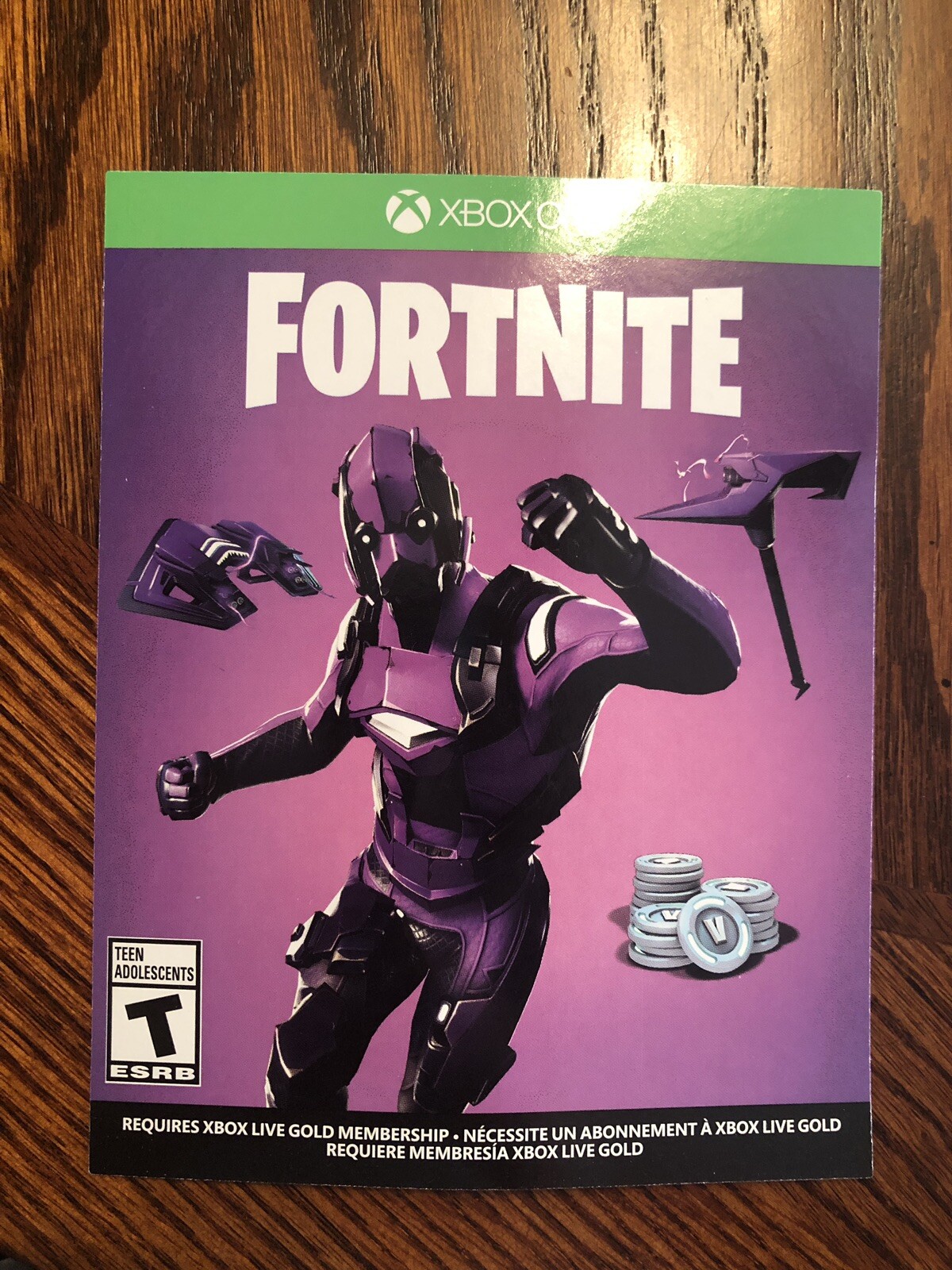Fortnite Dark Vertex Cosmetic Set 2000 V Bucks Skin Pickaxe Glider - 