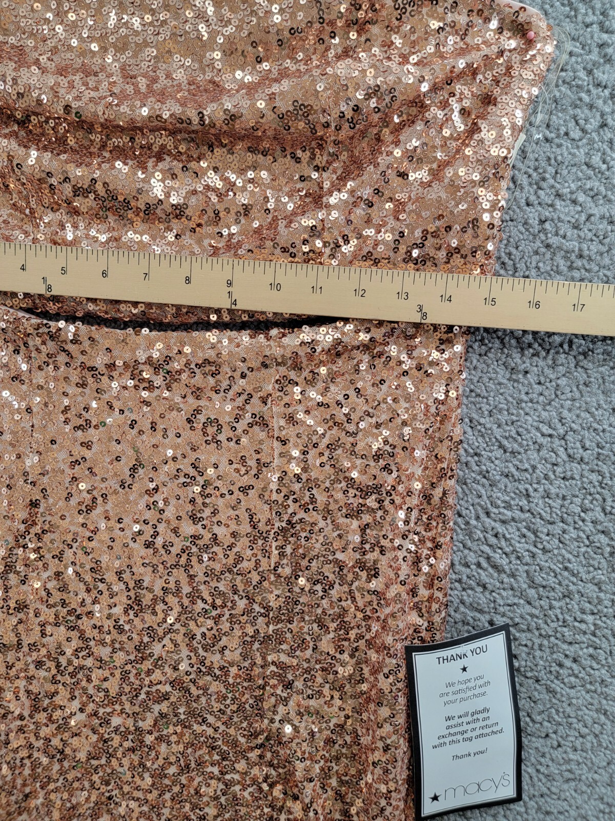 Emerald Sundae 2-Pc. Sequined Halter Dress Juniors L Rose Gold Back Zip Closure - Picture 6 of 18