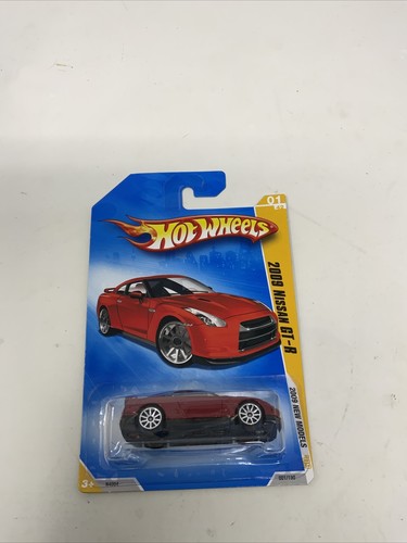 2009 Hot Wheels #1 New Models 1/42 2009 NISSAN GT-R Red