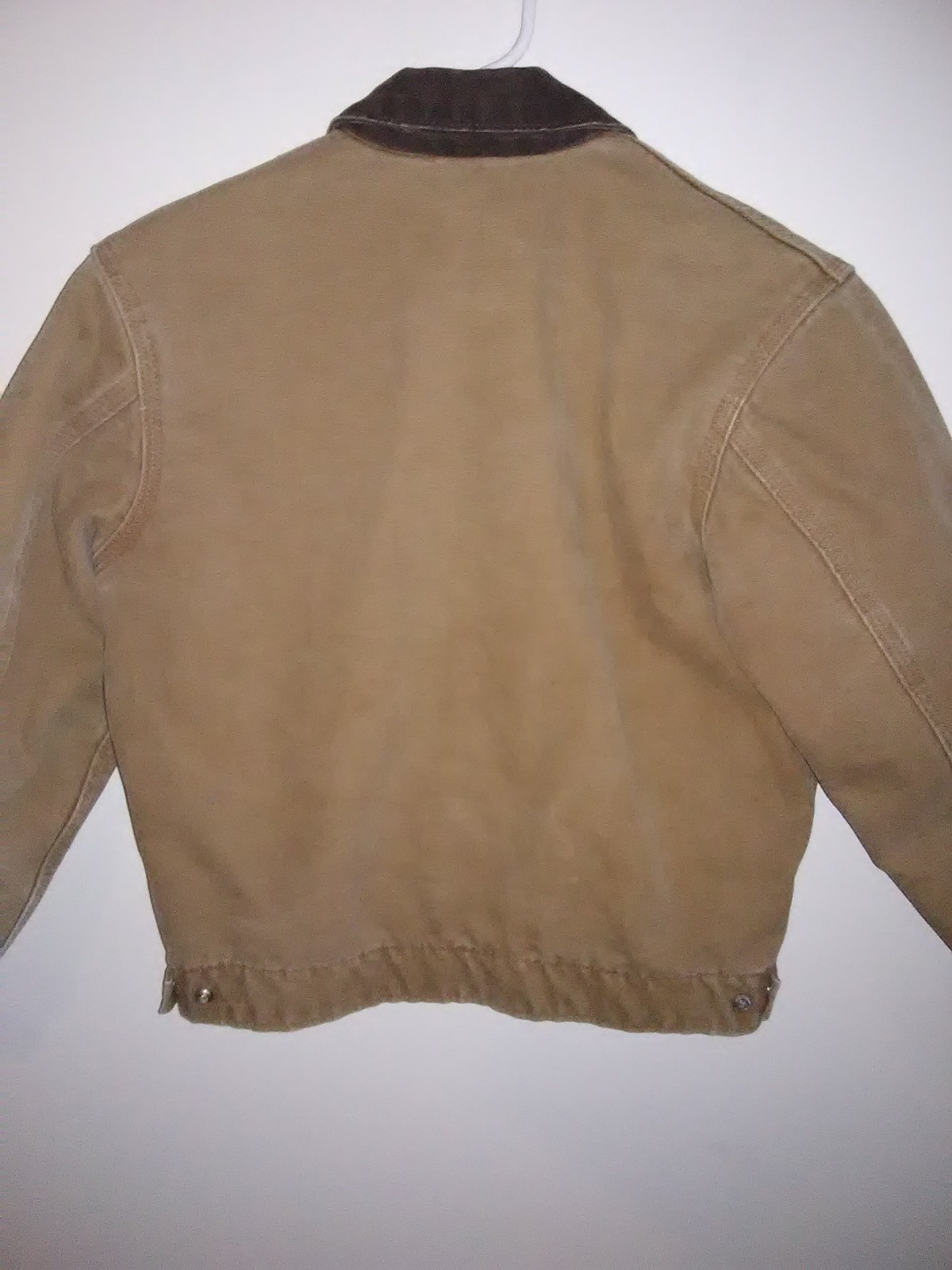 Carhartt Youth Size Large (10/12) Brown Canvas Duck blanket lined color tan