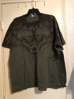 Sons Of Anarchy Samcro Light Olive Green Graphic Tee XXL