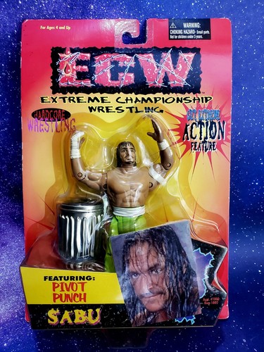 サブゥー　ECWフィギュア Extreme Championship Wrestling Pivot Punch Sabu Figure ECW