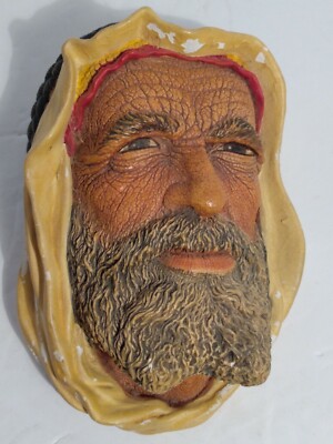VINTAGE BOSSONS CHALKWARE HEAD ''ARAB SHEIK'' 1968 GOOD CONDITION MADE IN ENGLAND 