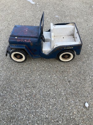 Vintage 1960's Tonka USAF Air Force Jeep Pressed Steel Toy Blue Truck