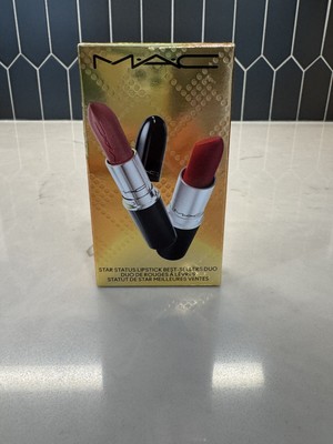 MAC 2 PC Star Status Lustreglass Lipstick Set - Thanks, It's Mac! & Ruby Woo