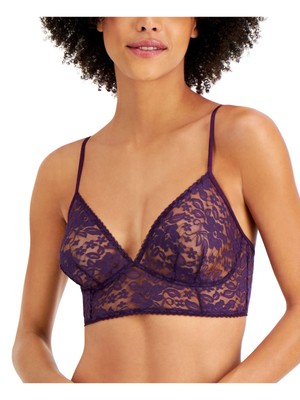 

INC Intimates Фиолетовый бюстгальтер без косточек с цветочным принтом, 100117215