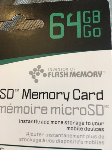 Toshiba 64 GB Micro SD Memory Card and Adapter